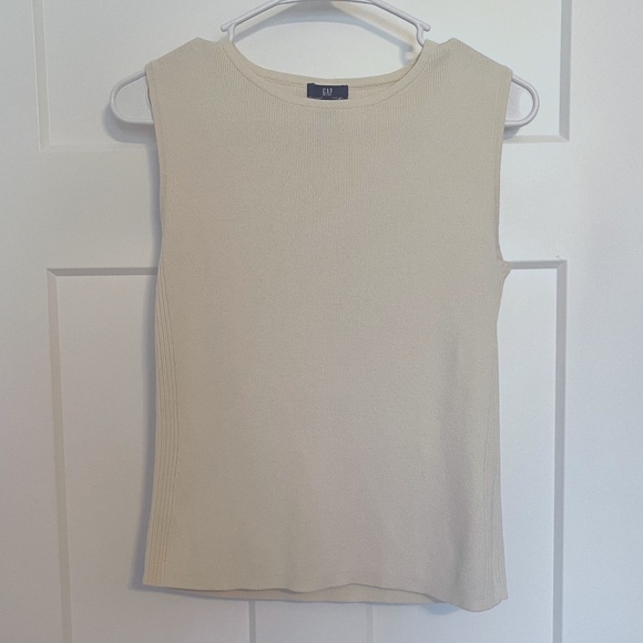 Y2K Gap sleeveless sweater women's Medium. Spring 2000 100% Cotton Made in Hong - Picture 1 of 9